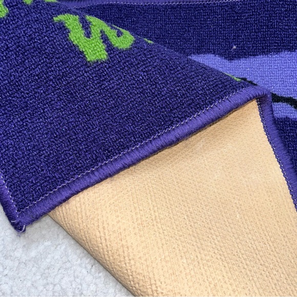 Halloween carpet door mat used Witch flying yellow moon The Witch is in 29" - Picture 3 of 9